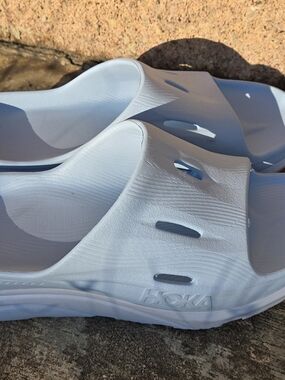 Hoka Lightweight Slide Sandals in Light Blue